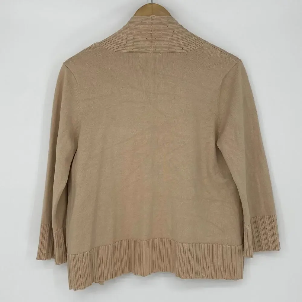 89th + Madison Chic Cardigan in Tan size medium